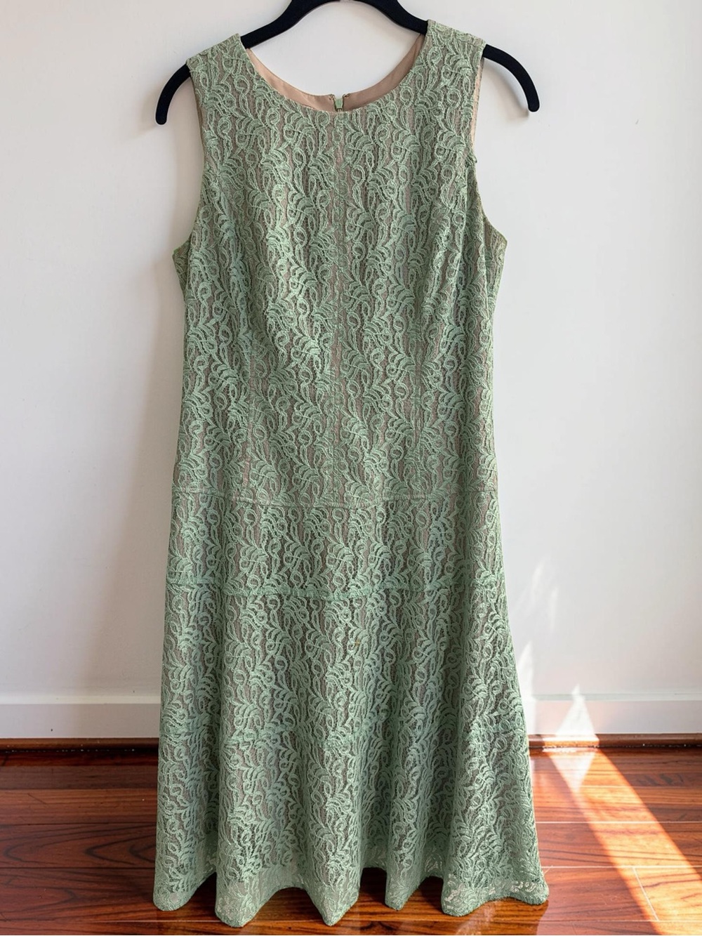 Anne Klein Sage Green Lace A-Line Dress